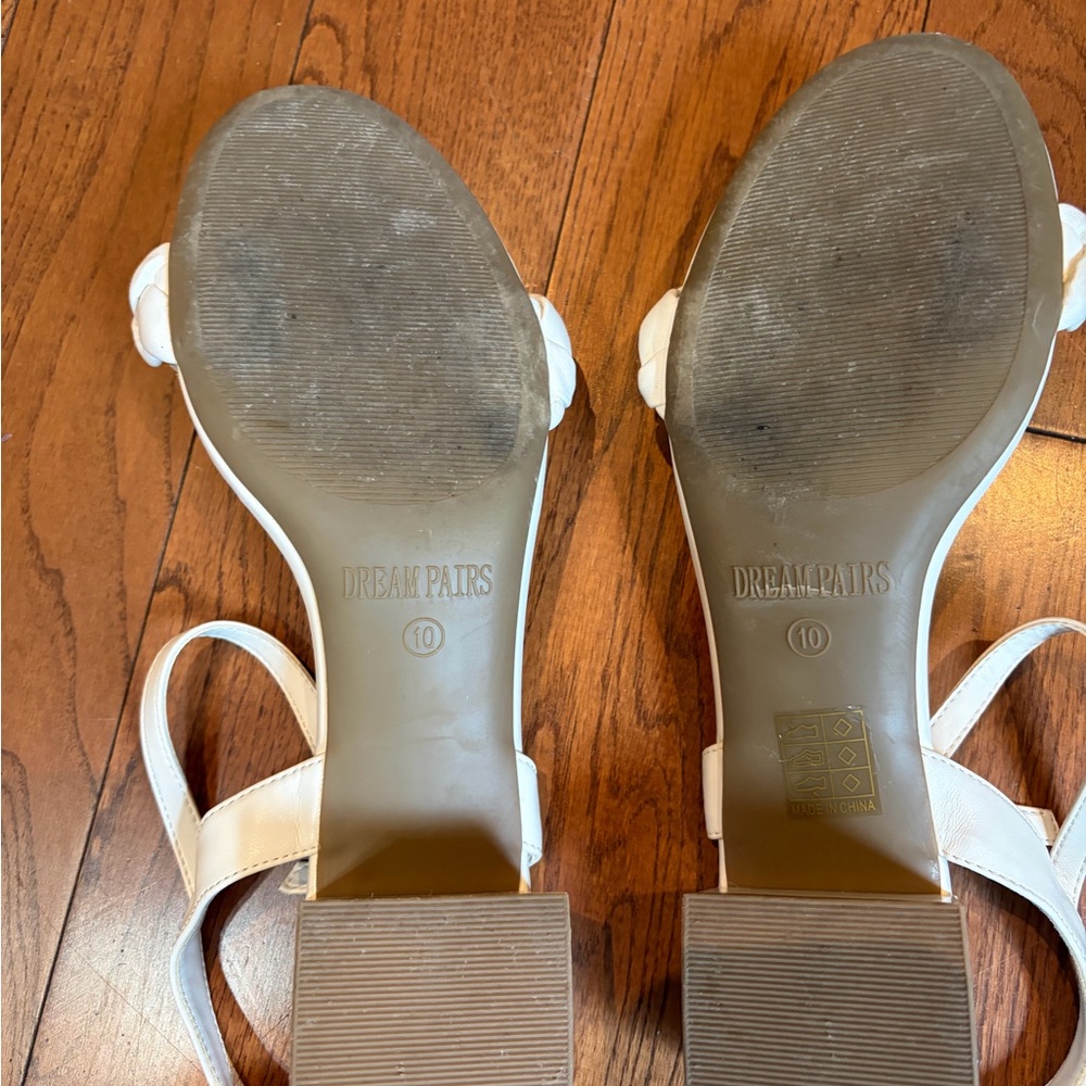 Dream Pairs White Strappy Heels
